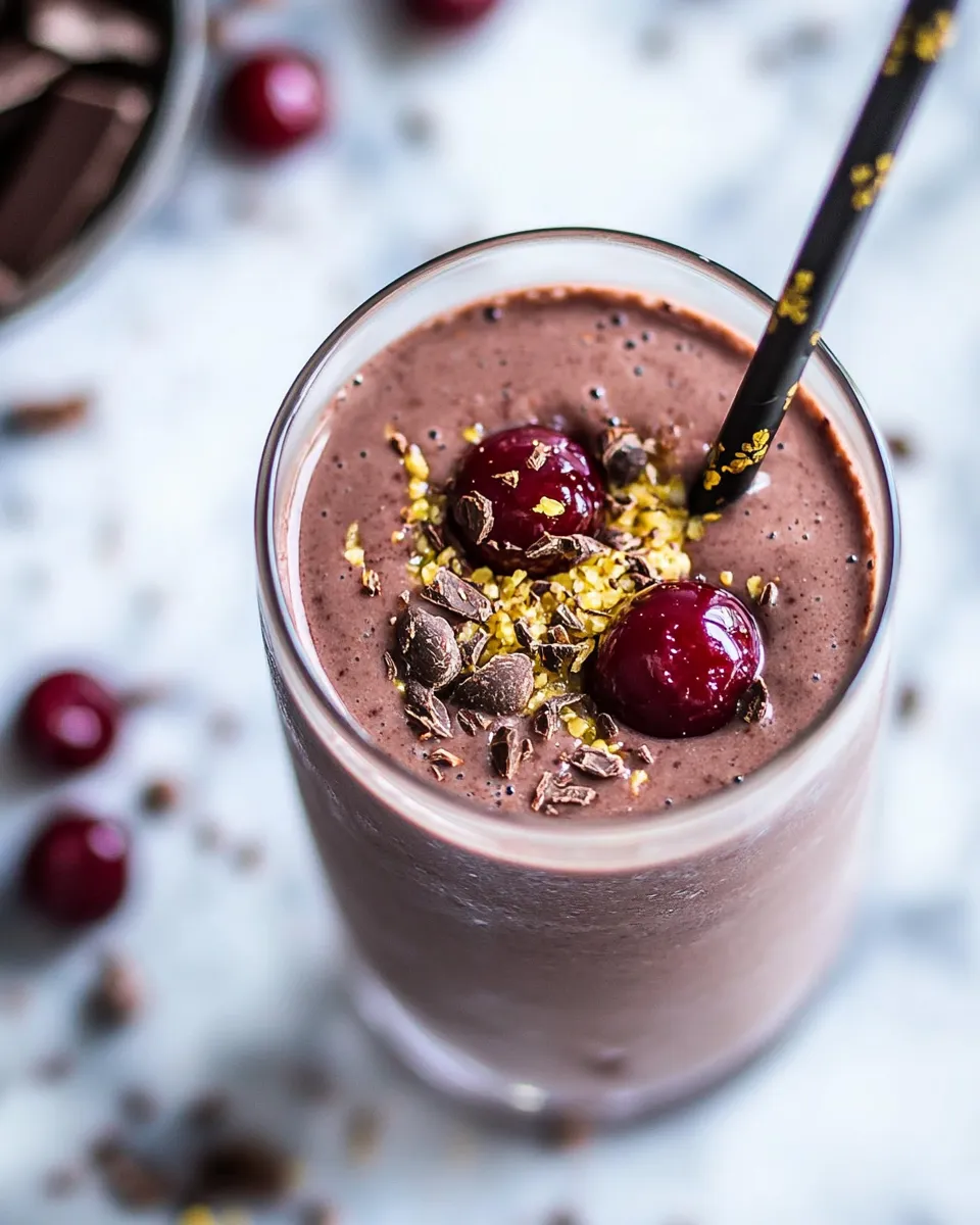 Easy Dark Chocolate Cherry Chai Smoothie. picture