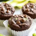 Homemade Dark Chocolate Zucchini Muffins photo
