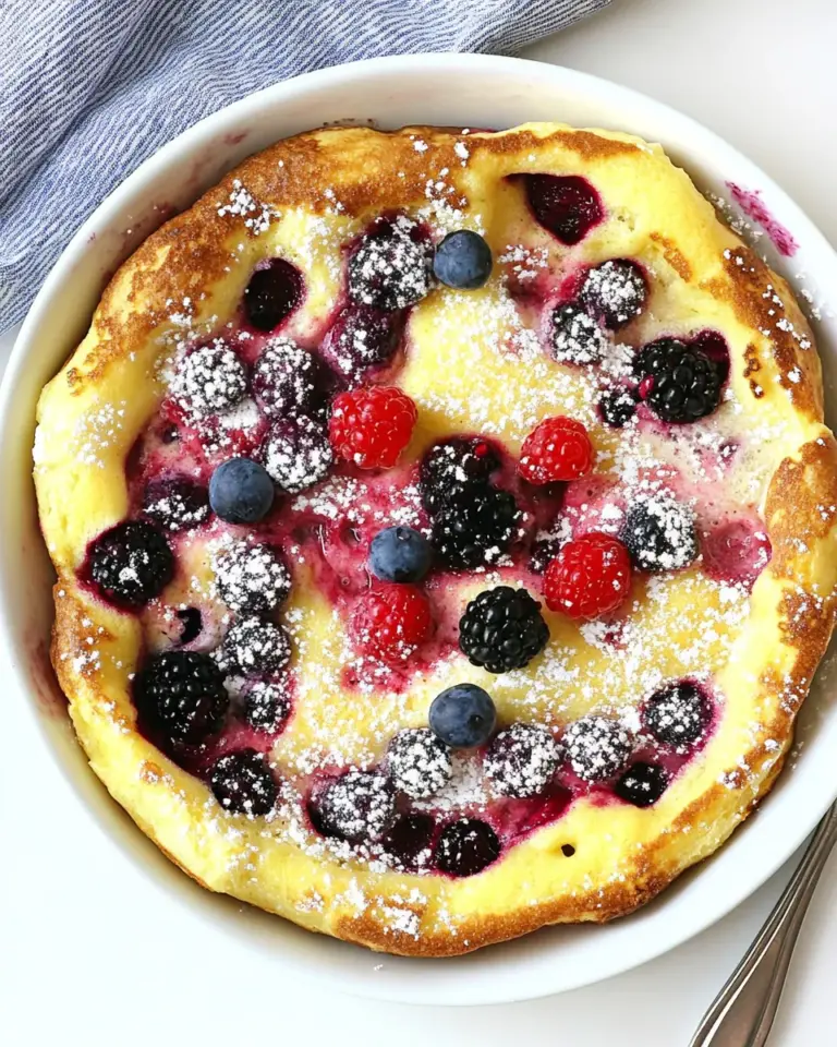 Homemade Double Berry Puff Pancake photo