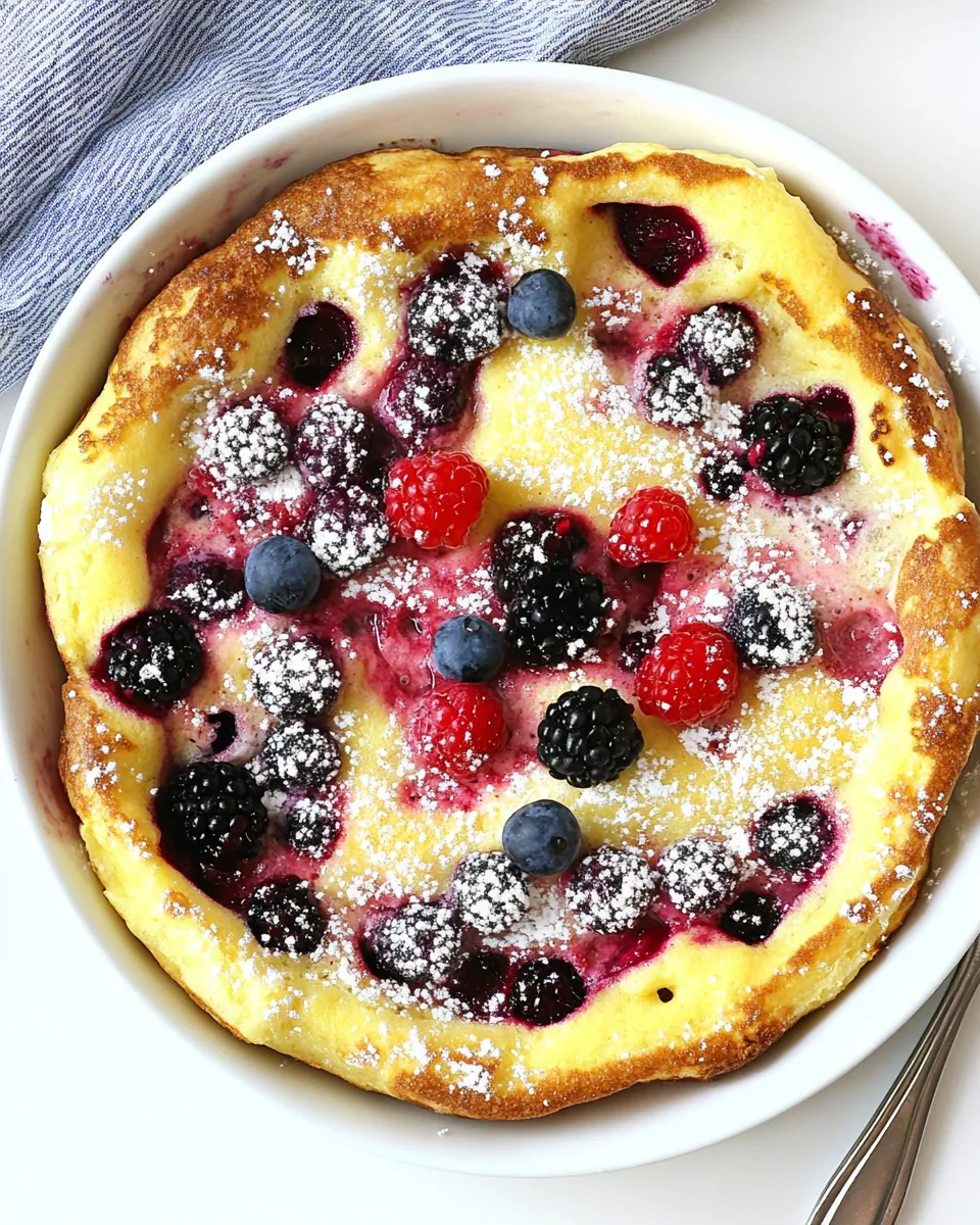 Homemade Double Berry Puff Pancake photo