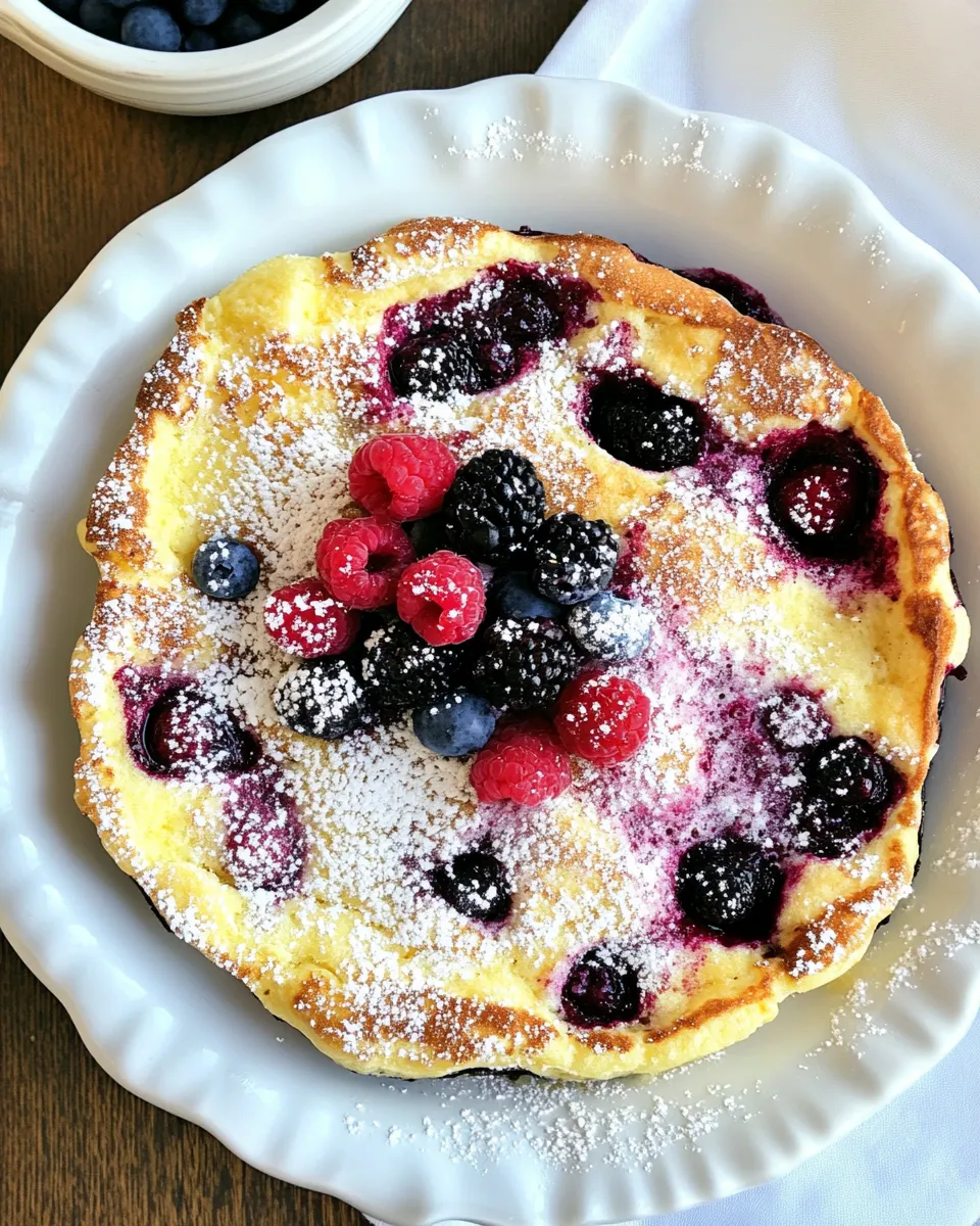 Delicious Double Berry Puff Pancake plate image