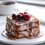 Homemade Double Chocolate Cherry Cheesecake French Toast photo