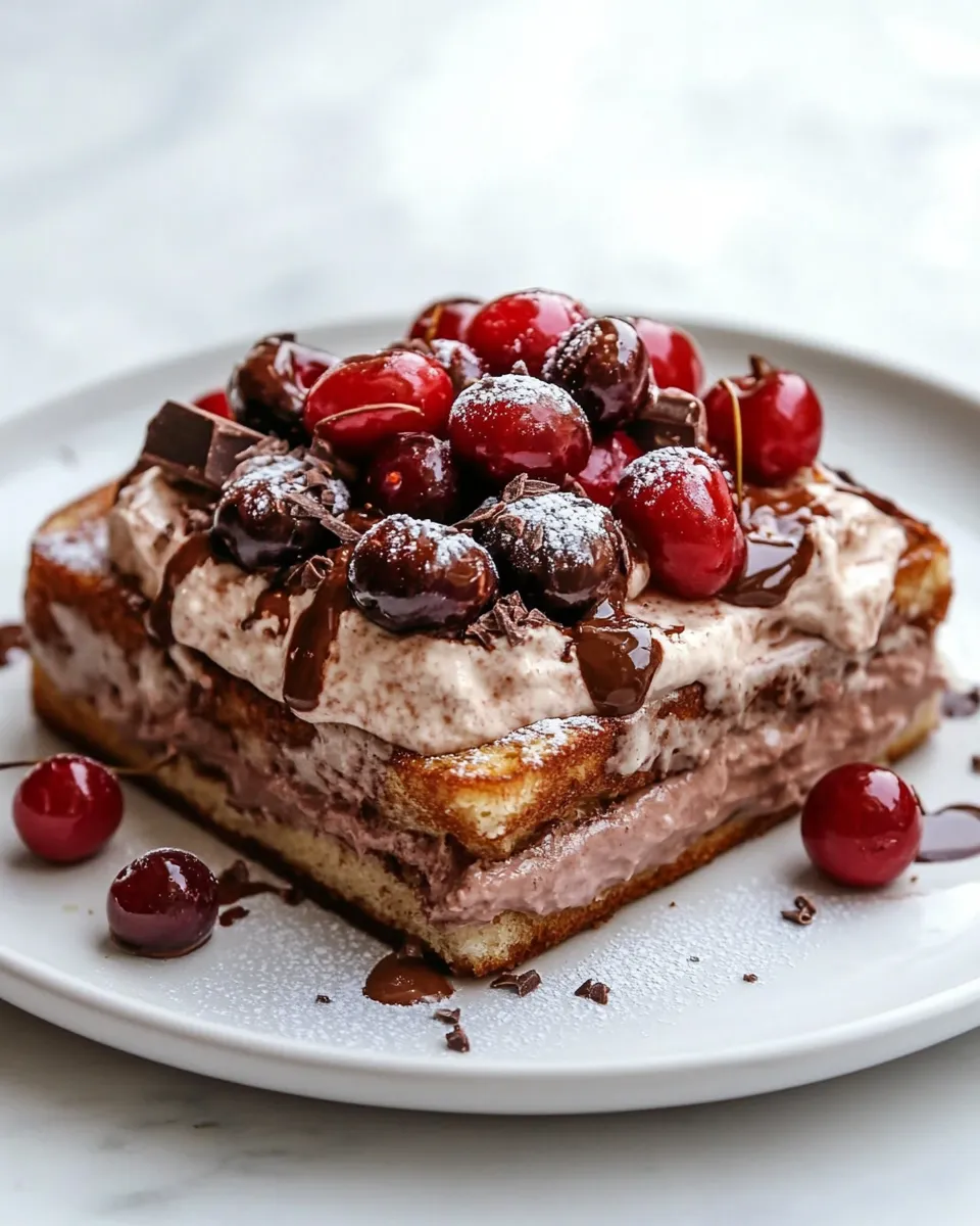 Classic Double Chocolate Cherry Cheesecake French Toast image