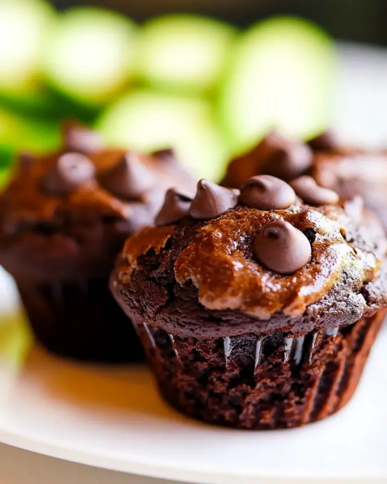 Homemade Double Chocolate Zucchini Muffins photo