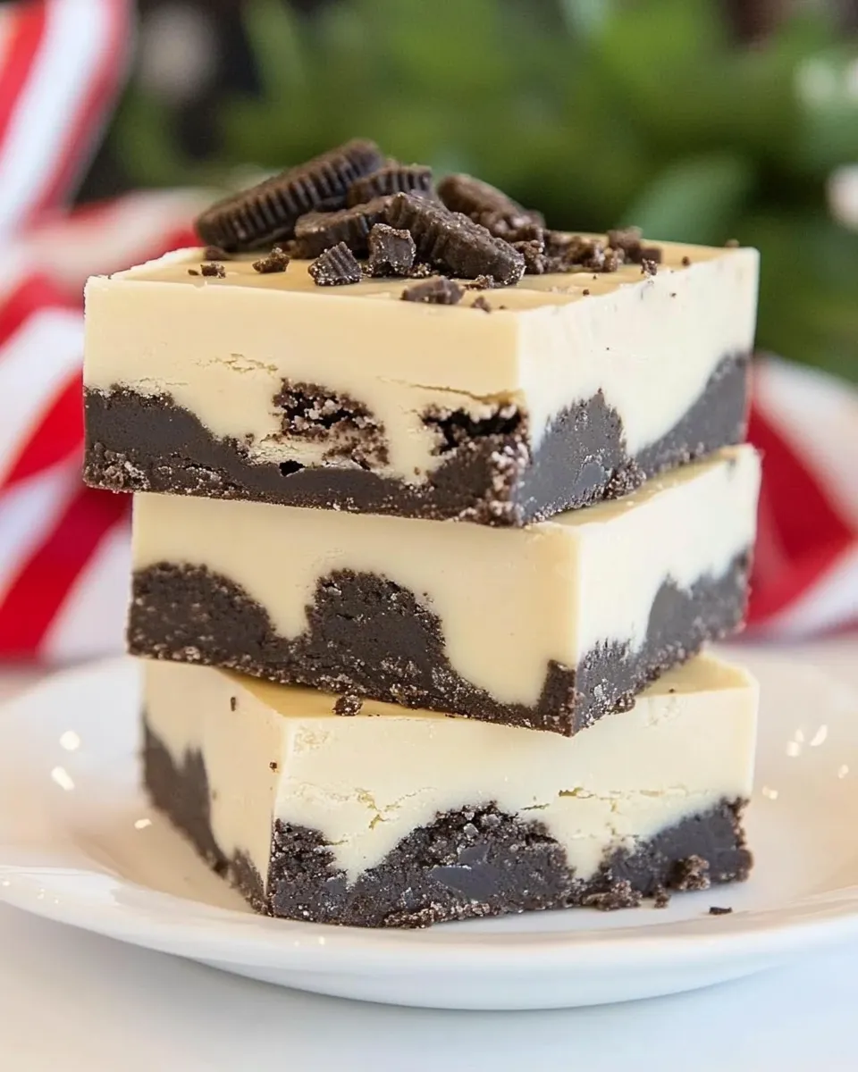 Homemade Double Decker Oreo Fudge photo
