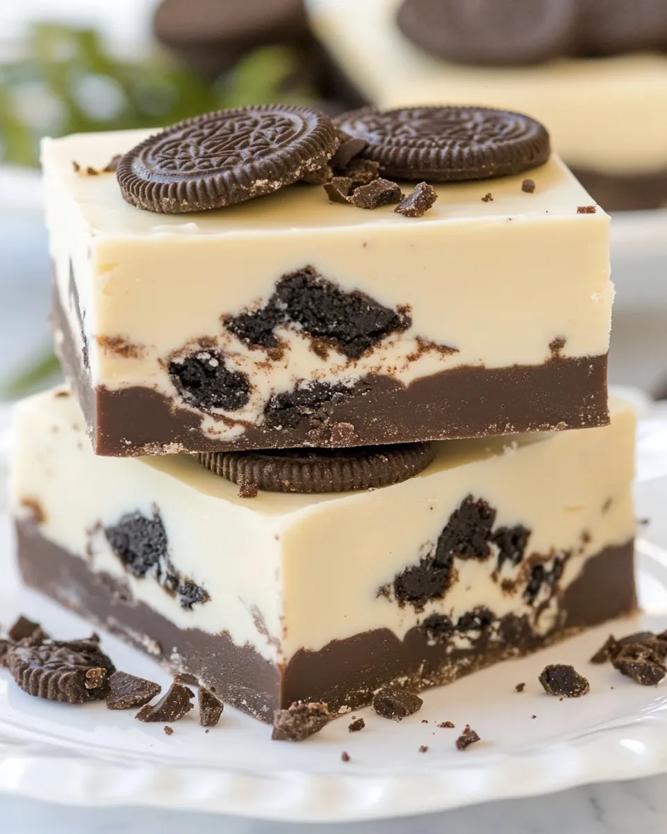 Easy Double Decker Oreo Fudge recipe image
