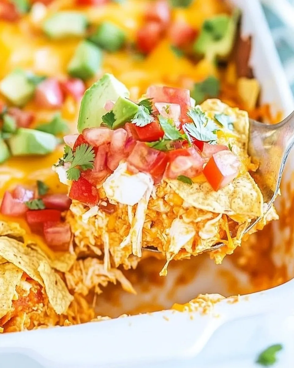 Delicious EASY Chicken Taco Casserole dish photo