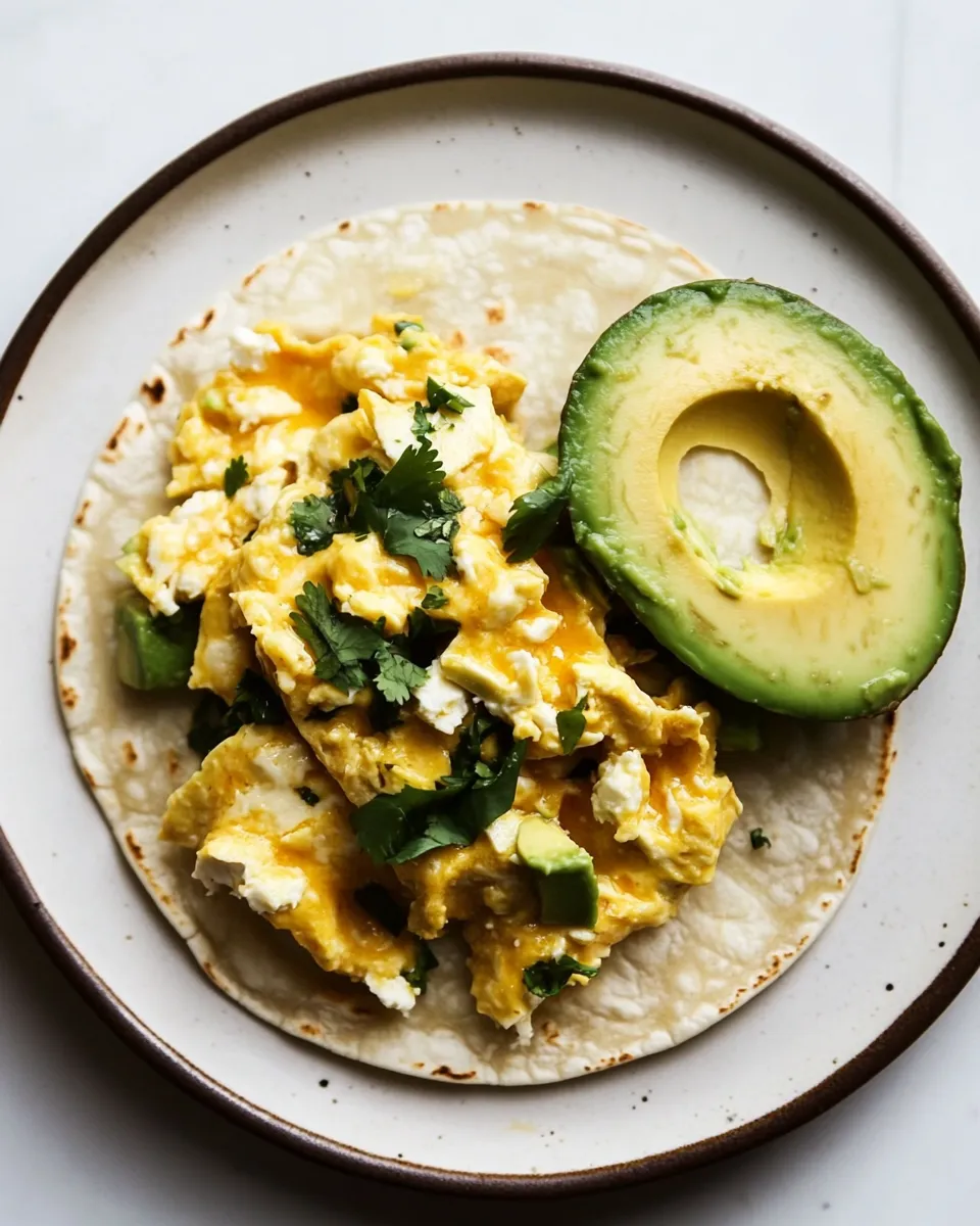 Quick Easy Avocado Breakfast Tacos plate image