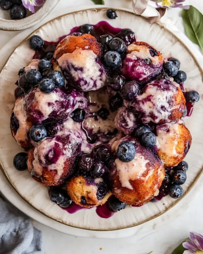 Homemade Easy Blueberry Monkey Bread. photo