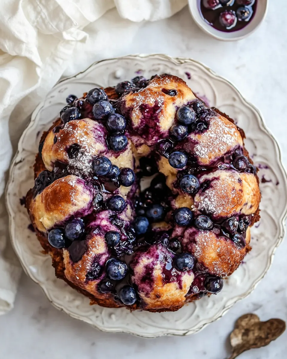 Delicious Easy Blueberry Monkey Bread. dish photo