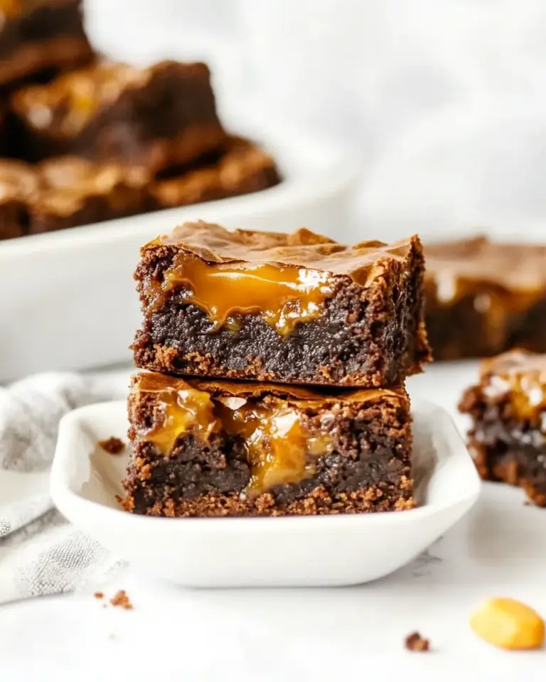 Homemade Easy Caramel Brownies (Made with Cake Mix!) photo