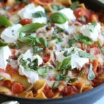 Homemade Easy Cheesy Veggie Skillet Lasagna Recipe photo