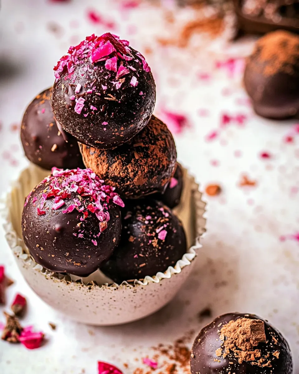 Homemade Easy Chocolate Truffles. photo