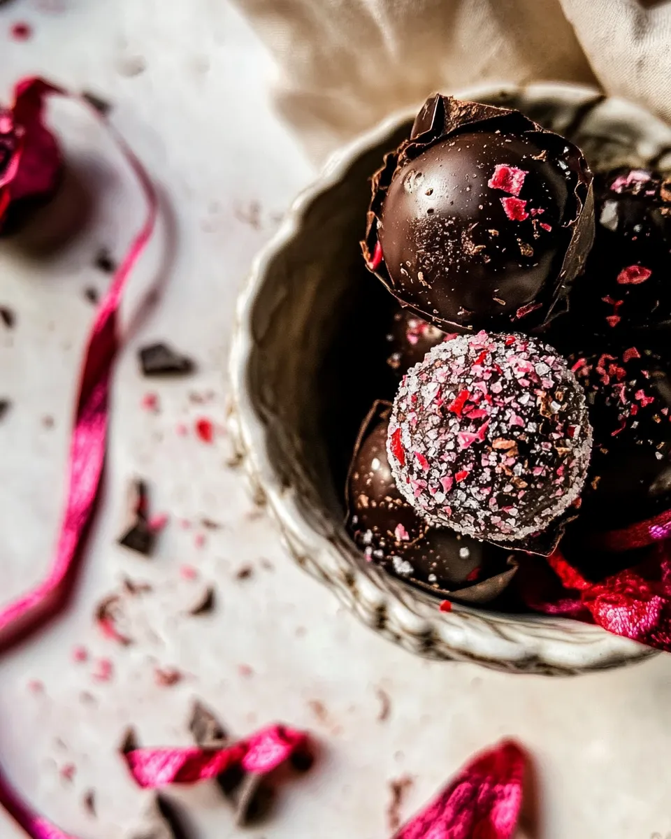 Quick Easy Chocolate Truffles. food shot