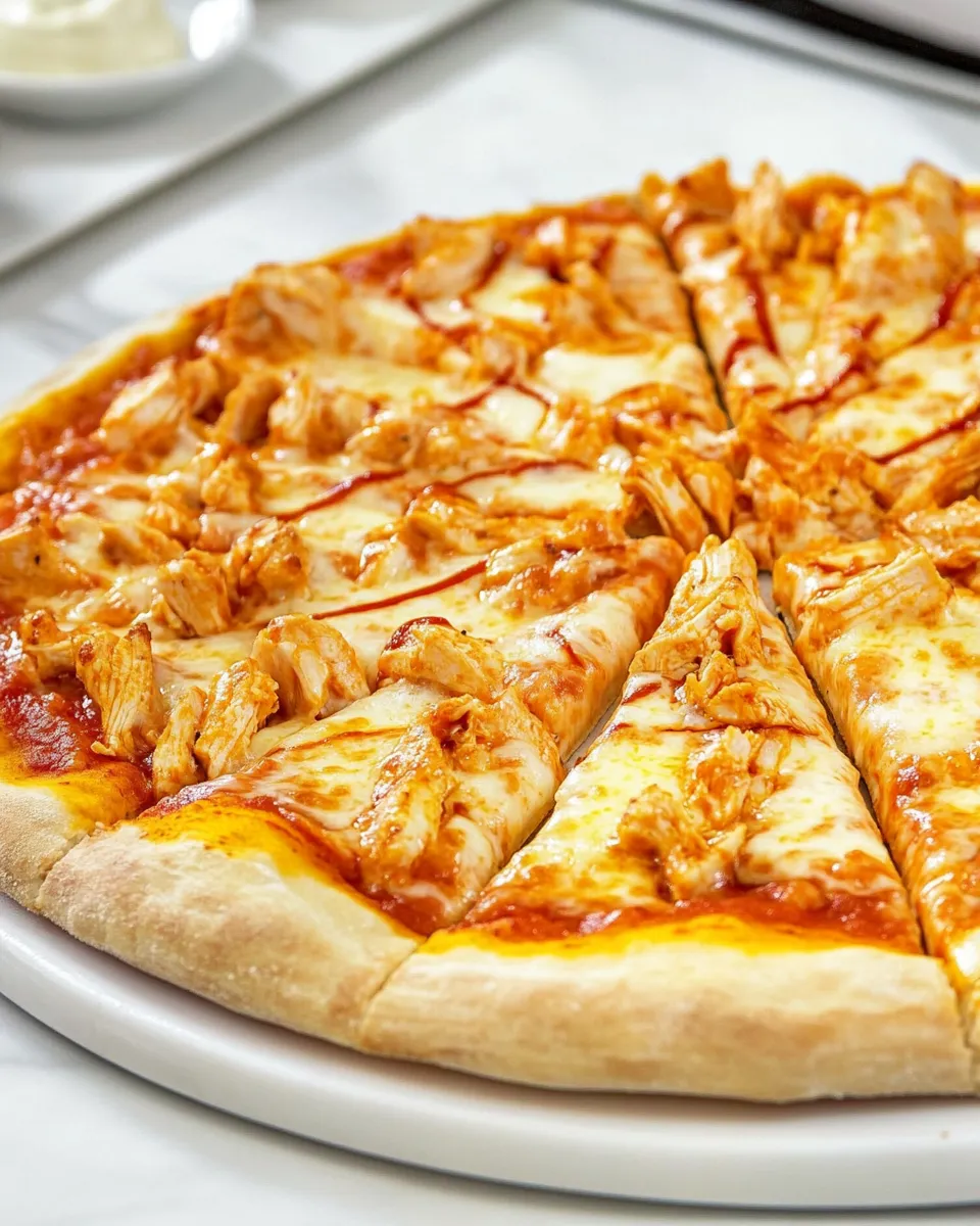 Classic Easy Copycat Dominos Buffalo Chicken Pizza Recipe image