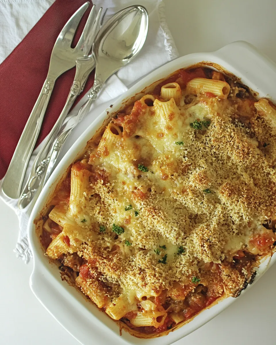 Classic Easy Copycat Pizza Hut Cavatini Recipe (Nostalgic Pasta Bake) image