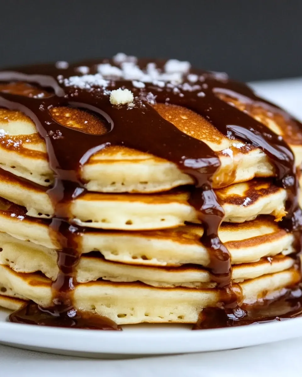 Delicious Easy Fluffy American Pancakes shot