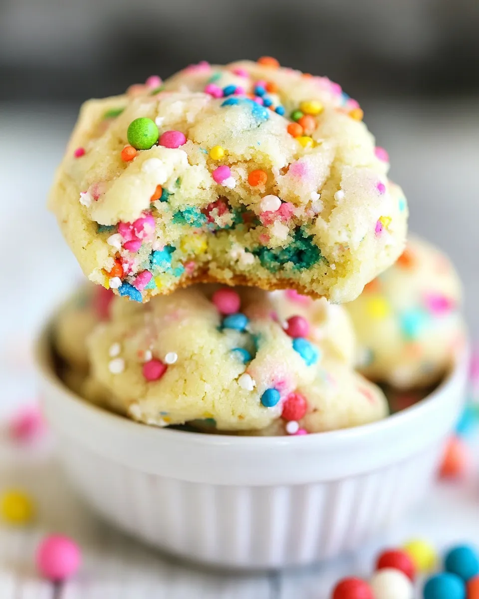 Easy Easy Funfetti Cake Mix Cookies recipe photo