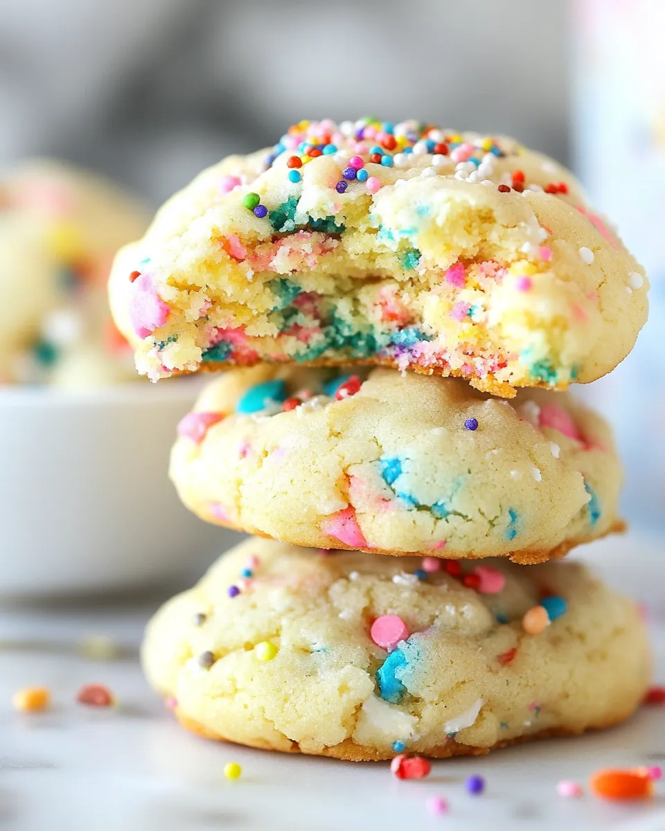 Delicious Easy Funfetti Cake Mix Cookies plate image
