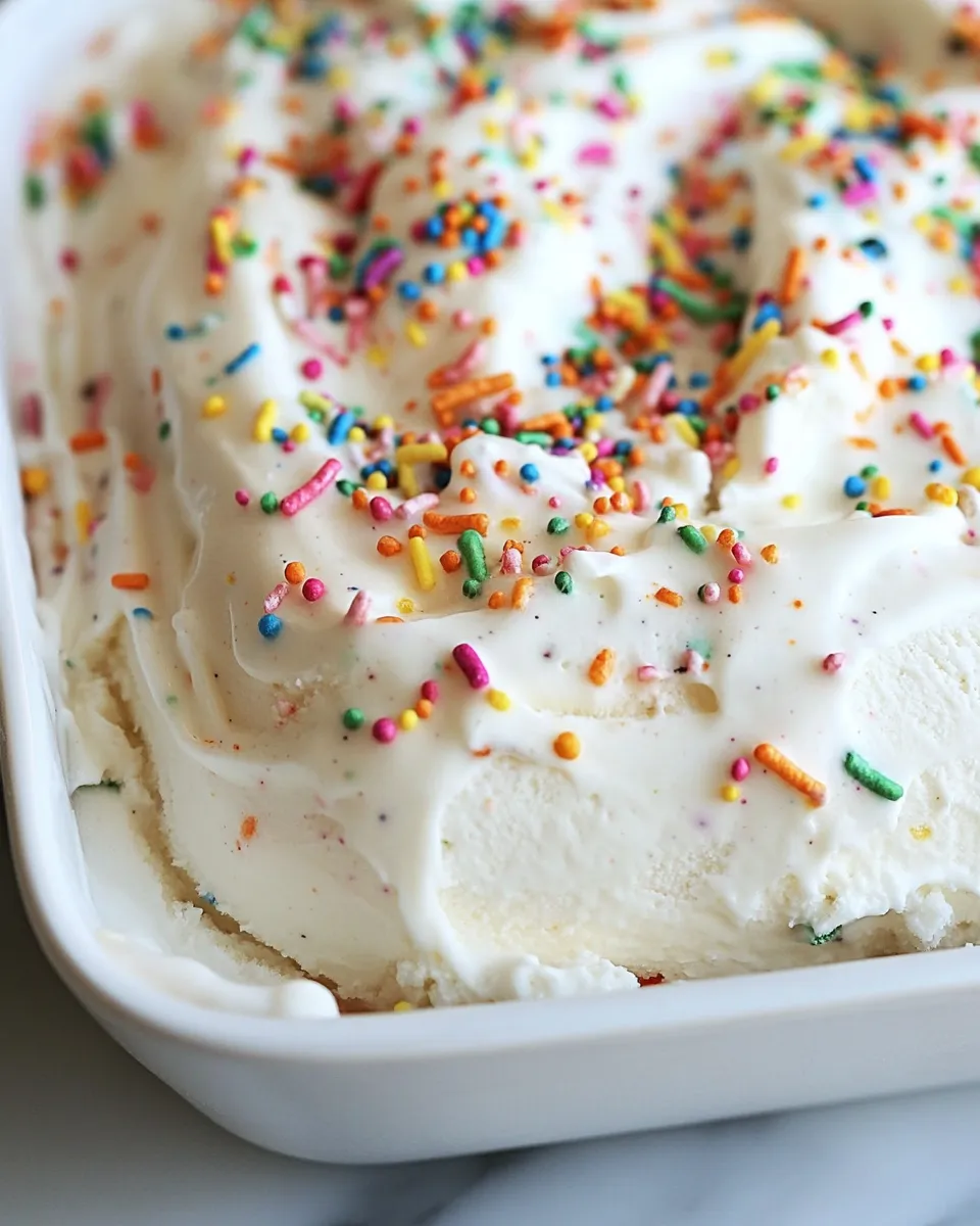 Classic Easy Funfetti Ice Cream Cake image