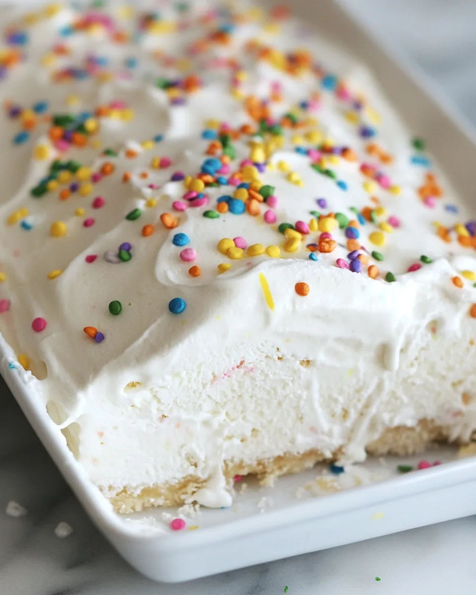 Easy Easy Funfetti Ice Cream Cake recipe photo