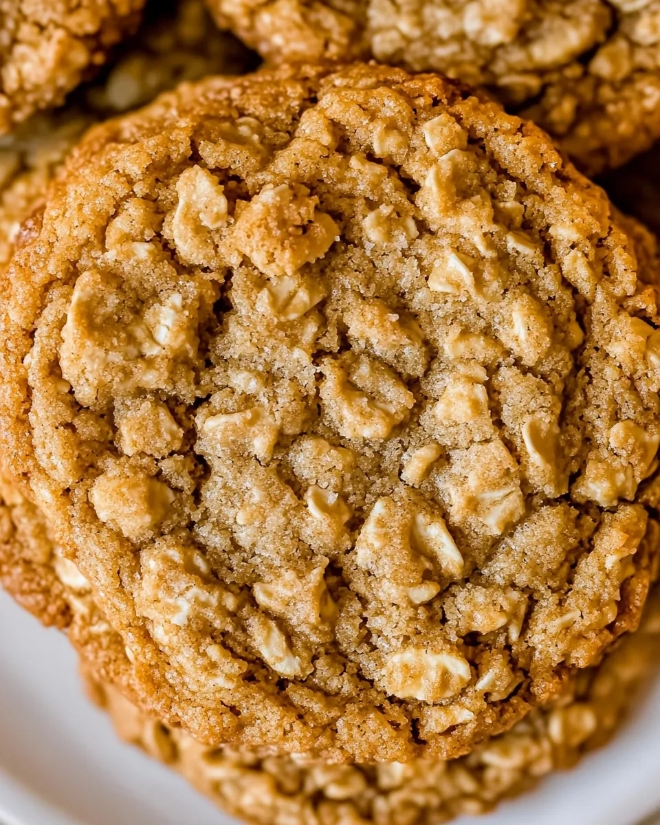 Delicious Easy Peanut Butter Oatmeal Cookies plate image