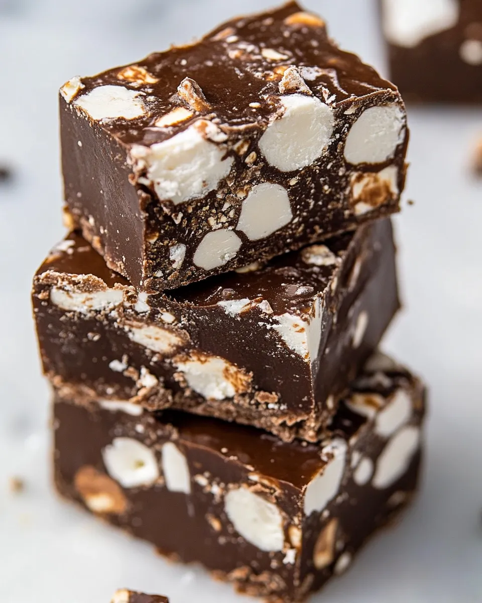 Homemade Easy Rocky Road Fudge Recipe photo