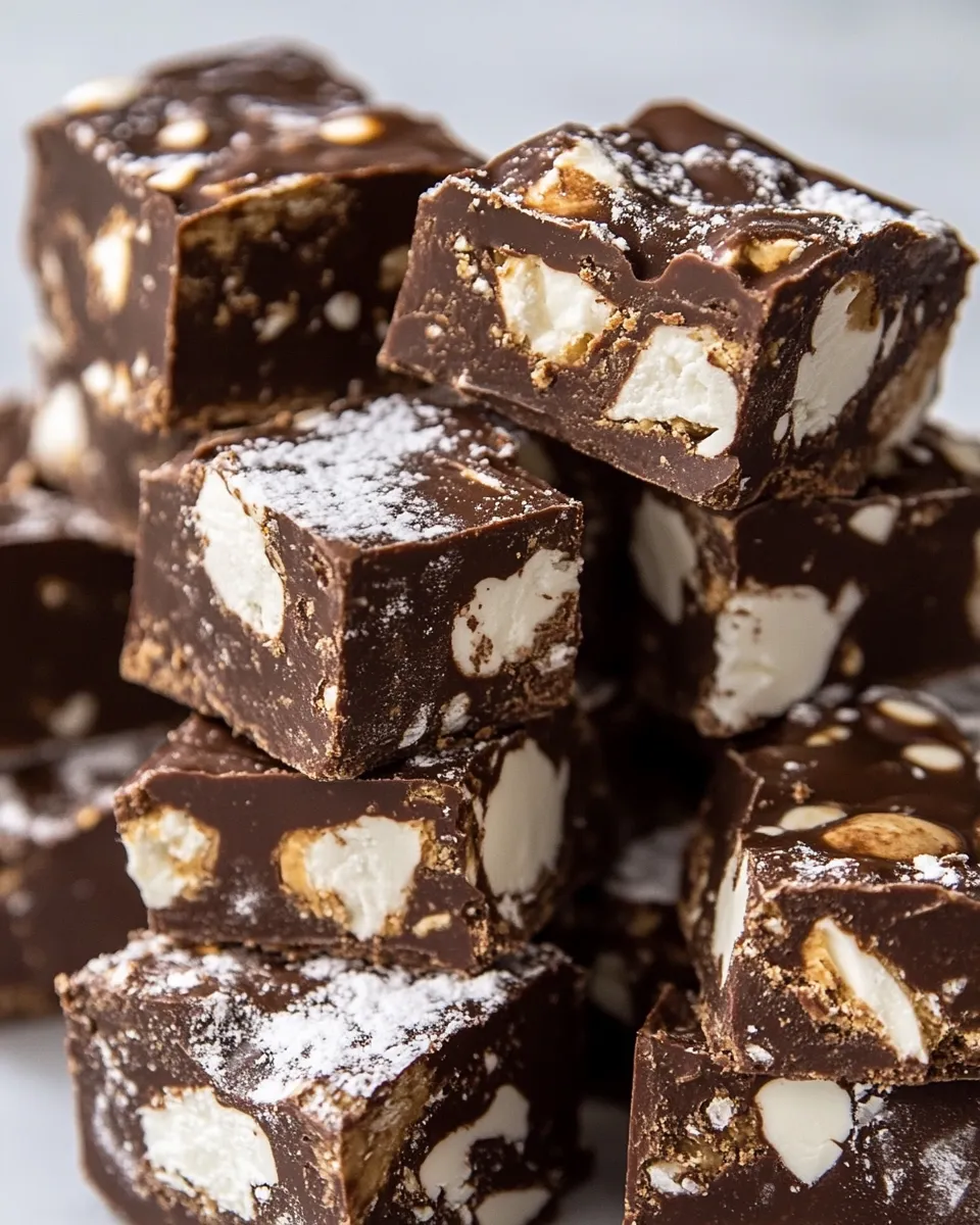 Classic Easy Rocky Road Fudge Recipe image