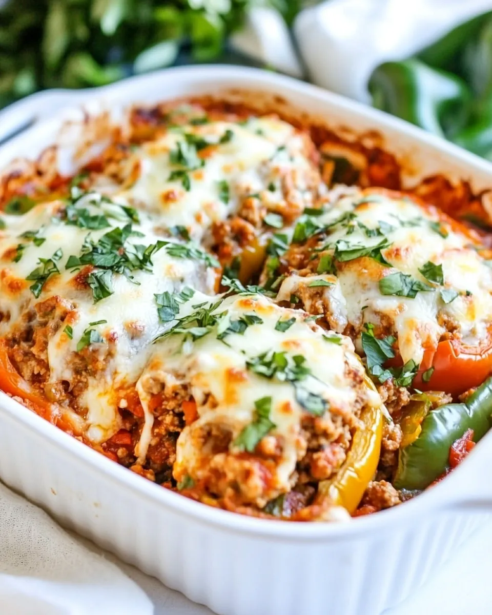 Easy Easy Stuffed Pepper Casserole with Ground Turkey recipe image