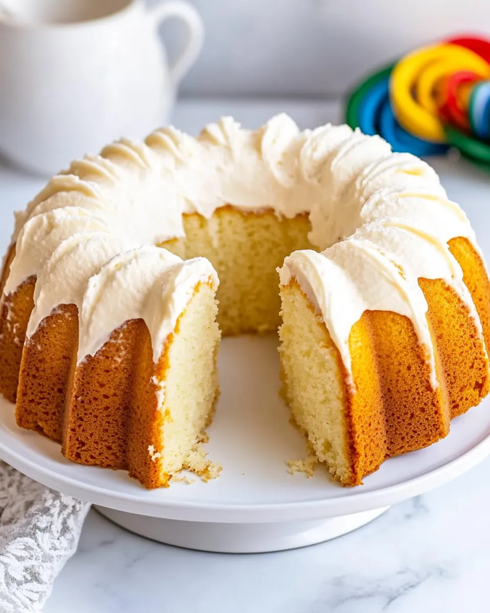 Classic Easy Vanilla Bundt Cake with Cream Cheese Frosting image