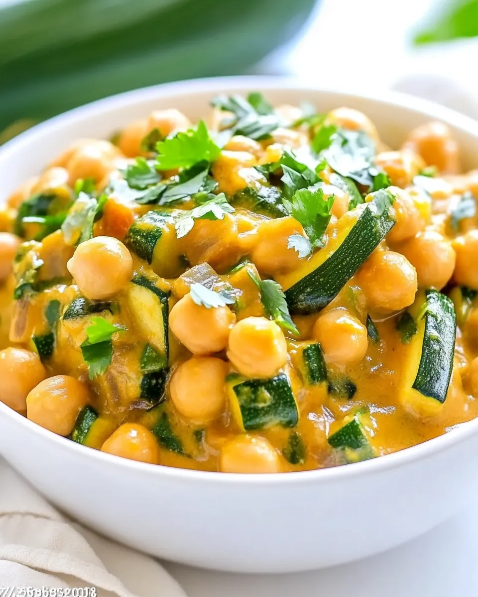 Delicious Easy Zucchini Chickpea Curry recipe photo