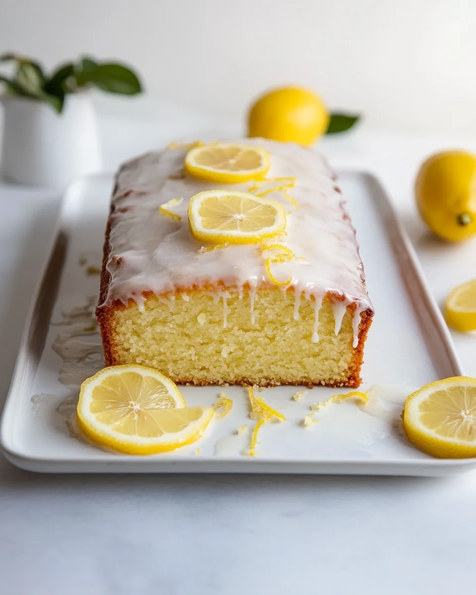 Easy Easy lemon loaf cake with lemon glaze picture