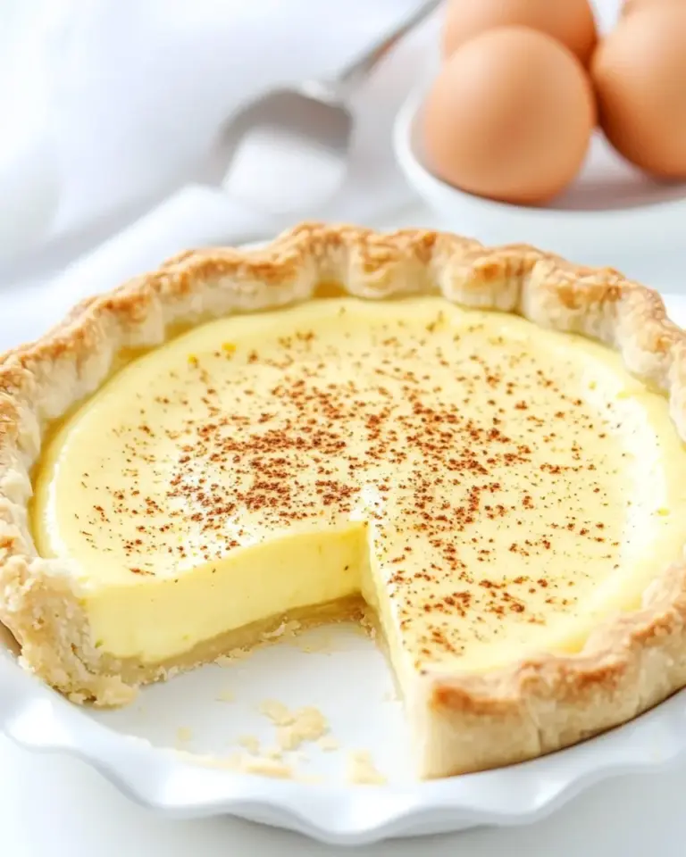 Homemade Egg Custard Pie photo