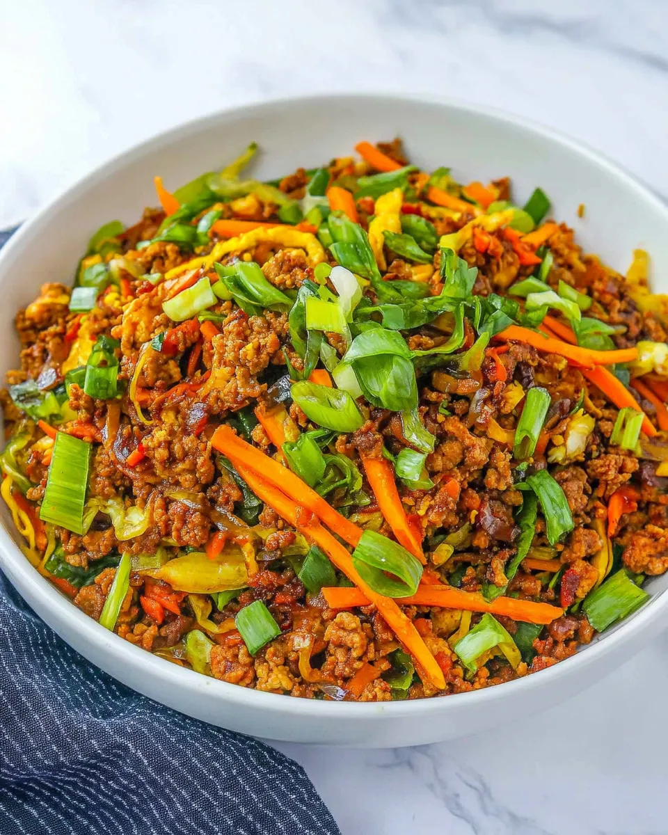 Delicious Egg Roll in a Bowl Recipe shot