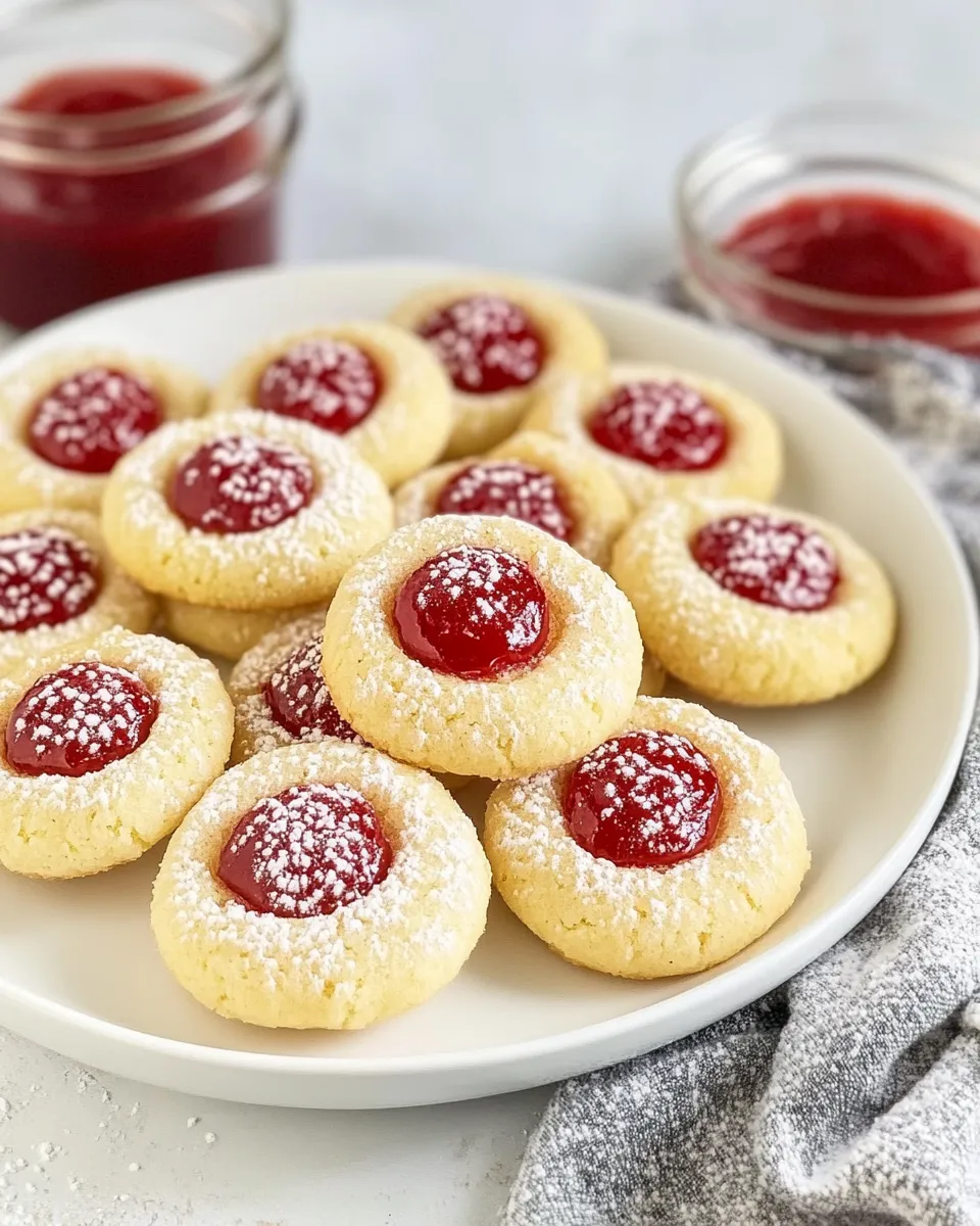 easy Engelsaugen (German Thumbprint Cookies) recipe photo
