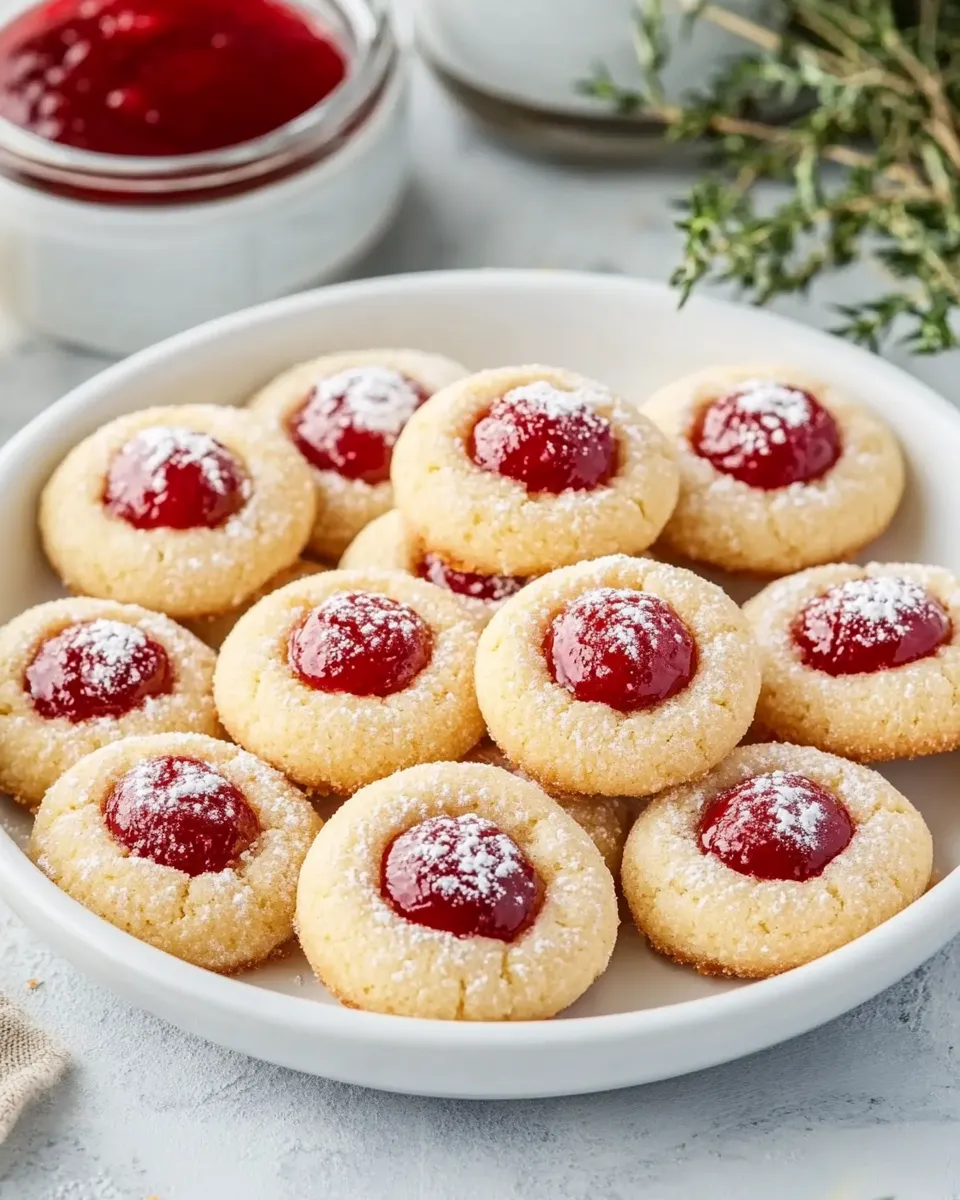 delicious Engelsaugen (German Thumbprint Cookies) dish photo