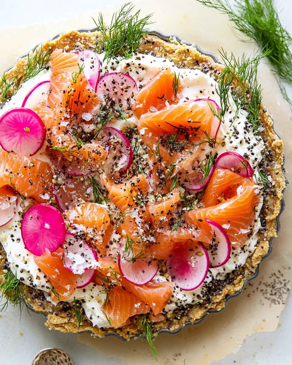 classic Everything Smoked Salmon Tart. image