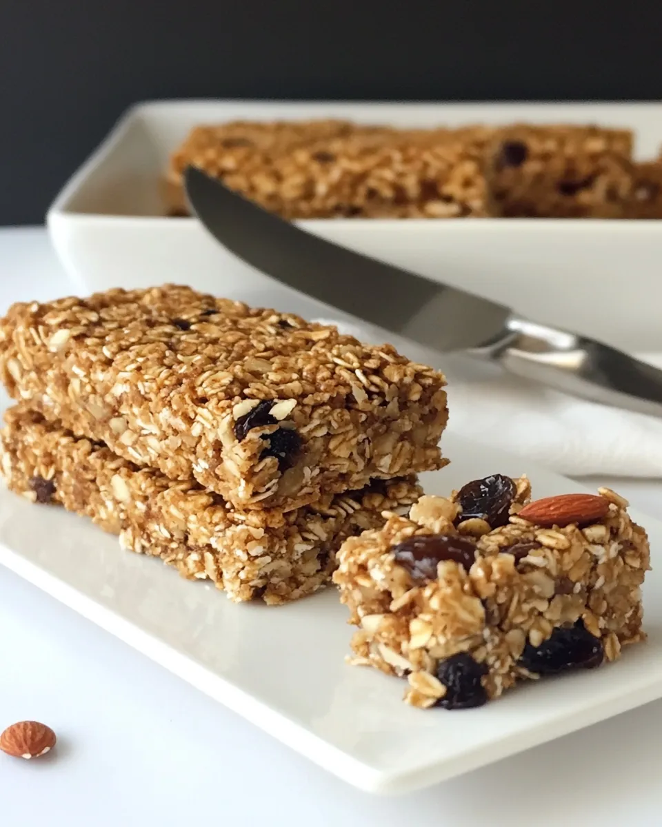 Delicious Fig, Date & Almond Granola Bars dish photo