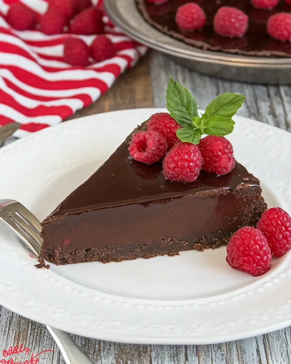 classic Flourless Chocolate Torte with Raspberry Sauce image