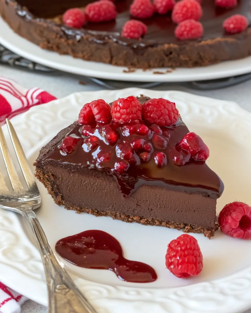 easy Flourless Chocolate Torte with Raspberry Sauce recipe photo