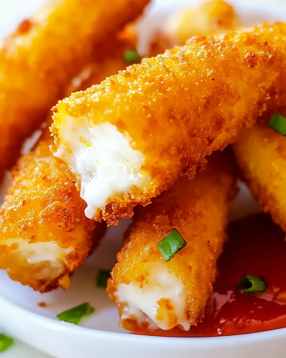 Easy Fried Mozzarella Cheese Sticks recipe photo