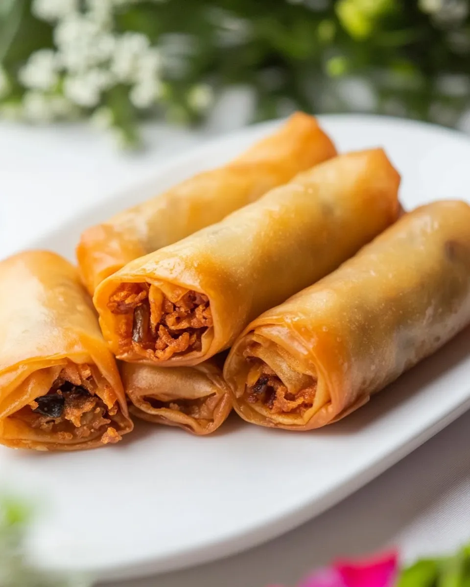 Delicious Fried Popiah plate image