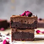 Homemade Fudgy Avocado Brownies with Chocolate Fudge Frosting. recipe photo