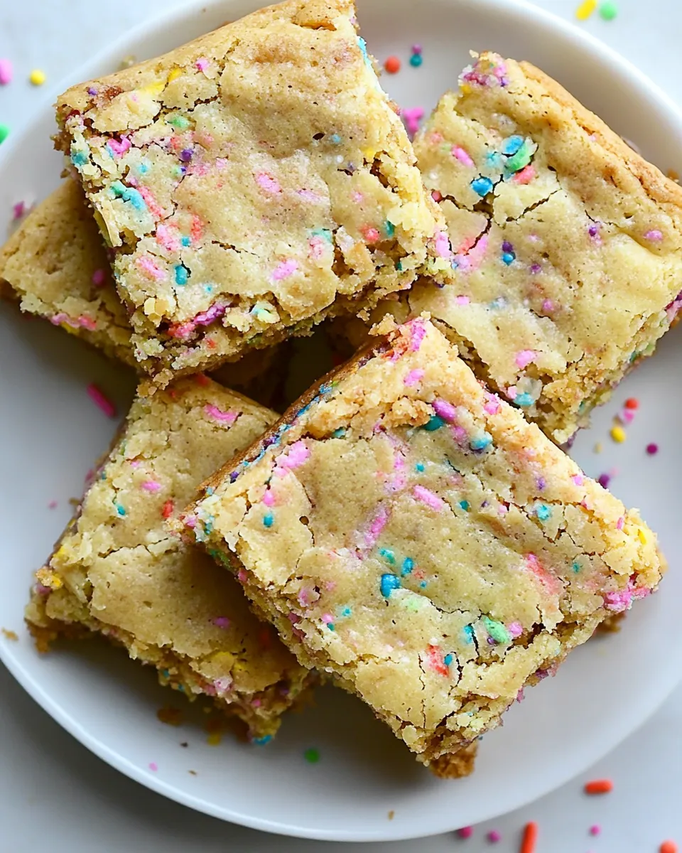 Homemade Funfetti Blondies Recipe photo