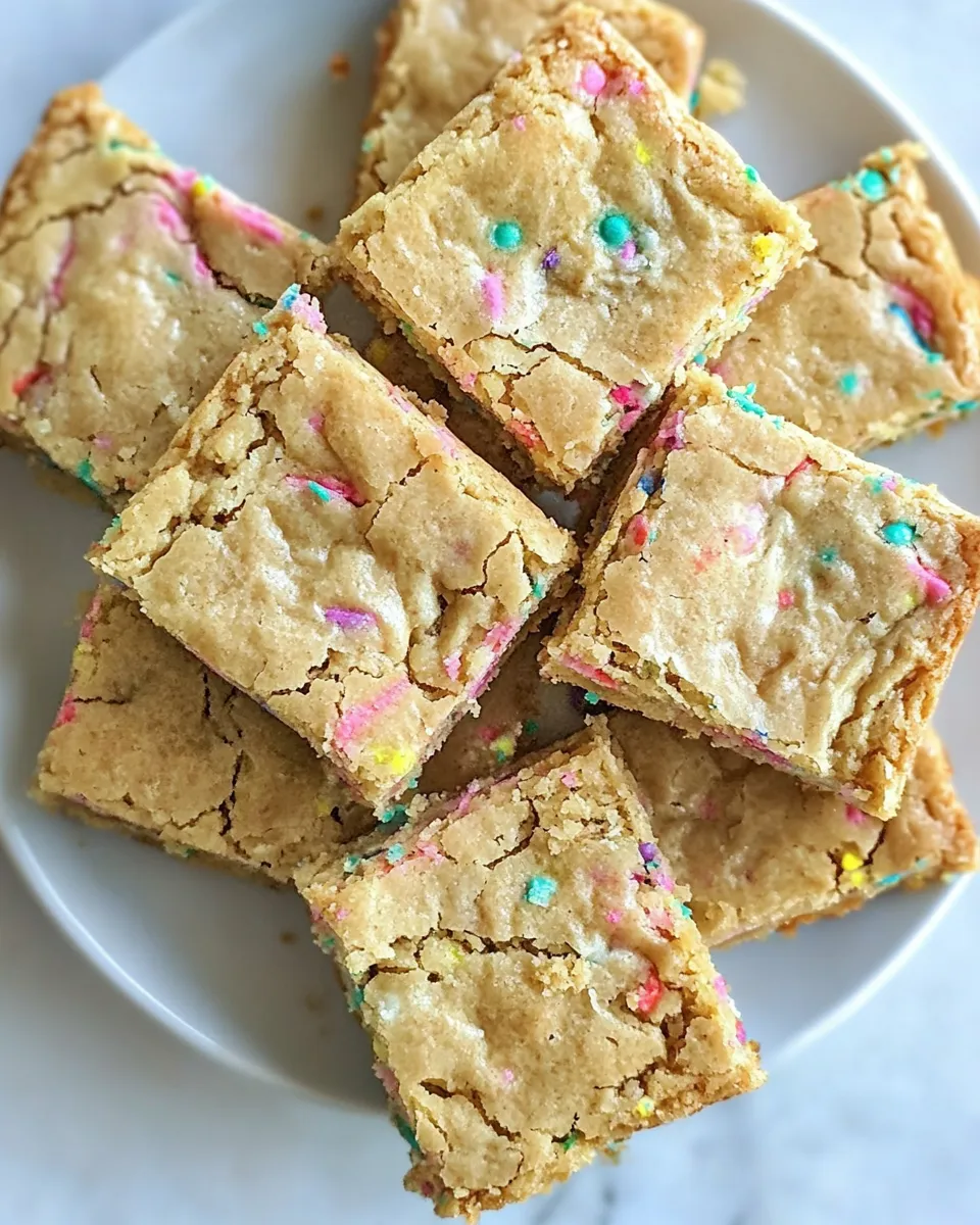 Classic Funfetti Blondies Recipe image
