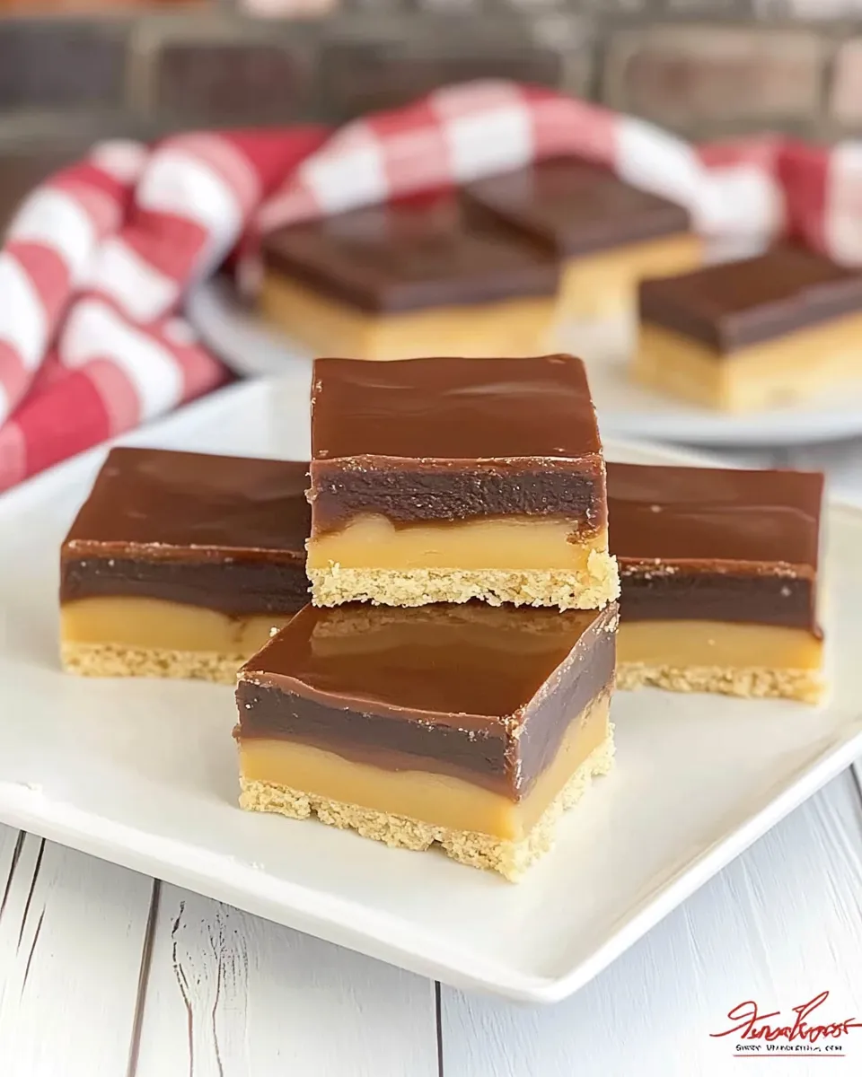 Delicious Ganache Topped Caramel Bars dish photo