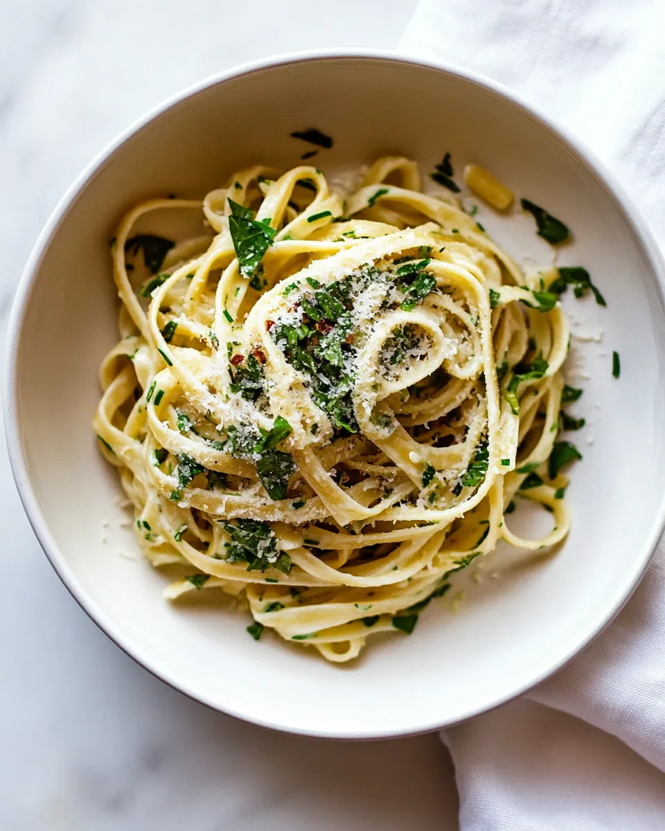 Classic Garlic Herb Butter Pasta image