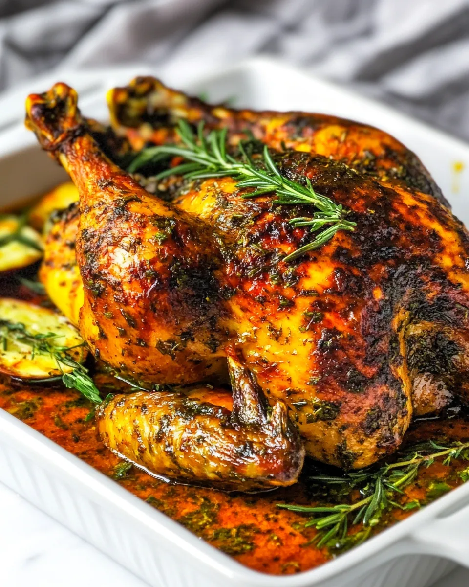 Classic Garlic Herb Butter Roasted Chicken image