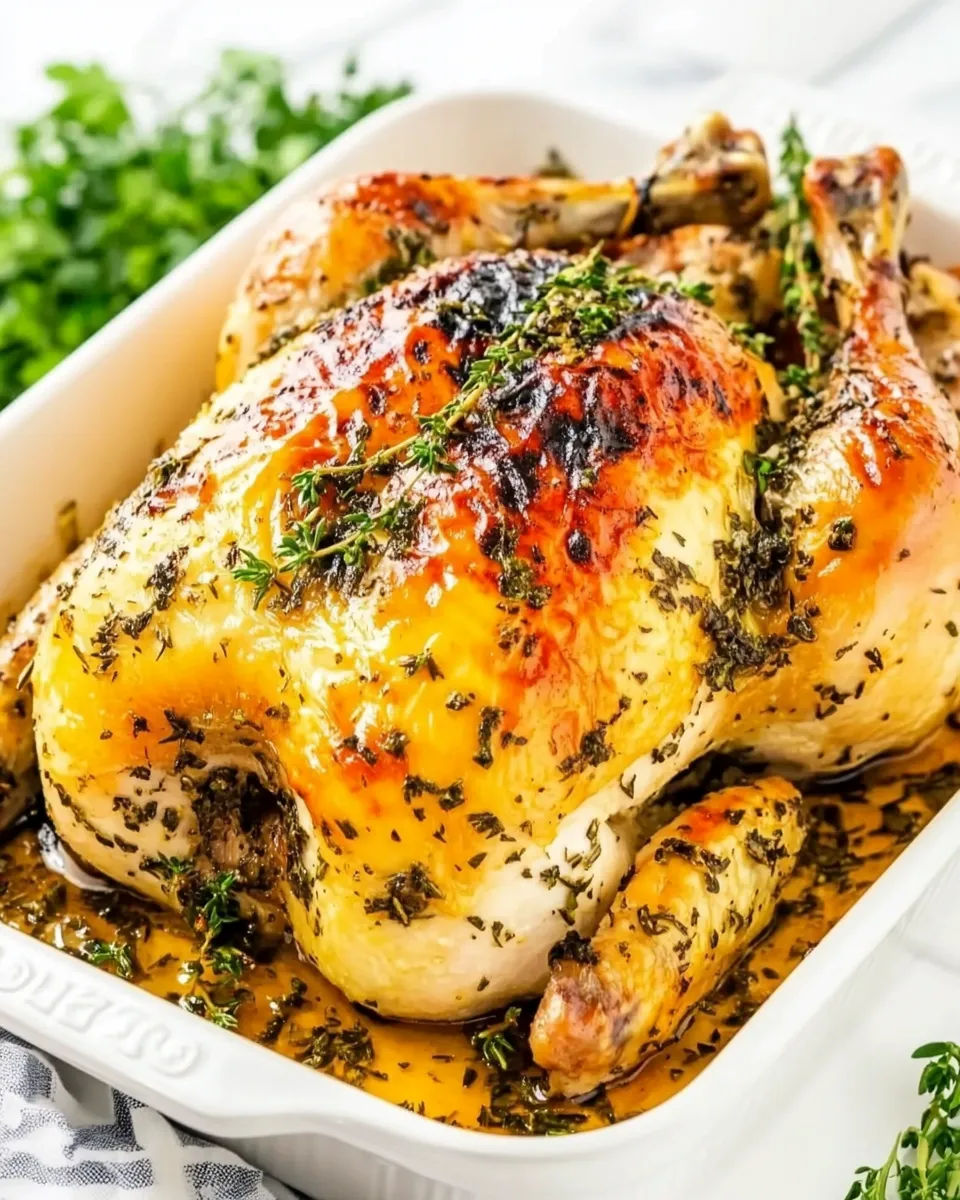 Homemade Garlic Herb Roast Chicken photo