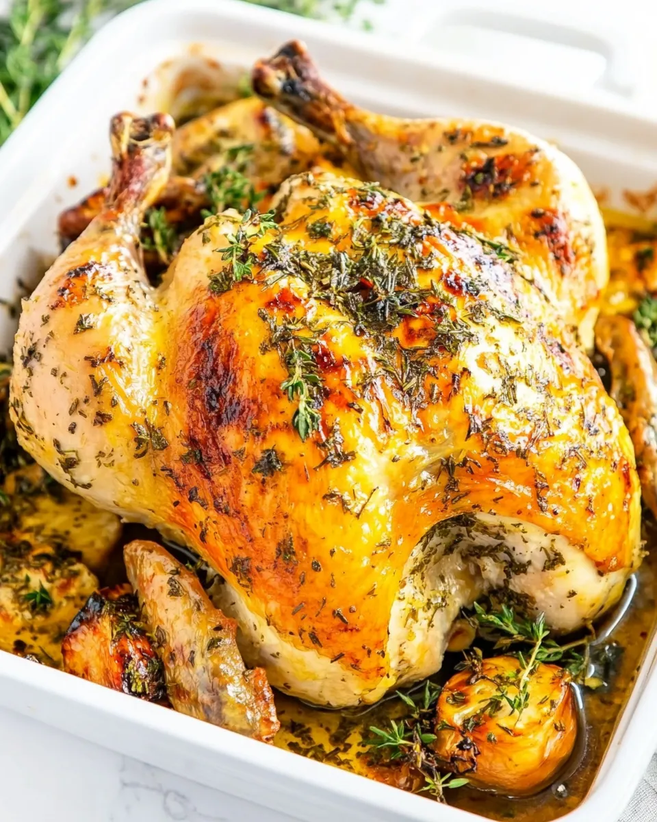 Classic Garlic Herb Roast Chicken image
